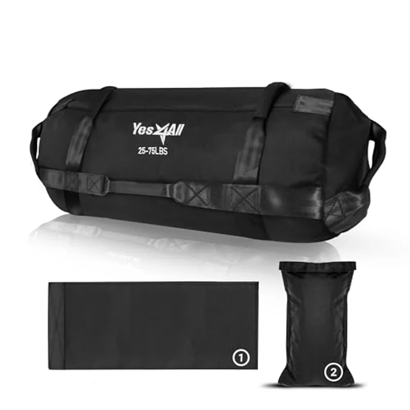Yes4All Sandbags for Working Out, Adjustable with Handles, 5-200lbs